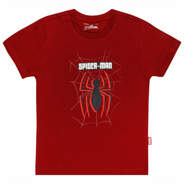 Boys Spiderman Printed Round Neck Half Sleeve T-Shirt for Casual Wear, Easy Movement and Everyday Dressing - Pack of 1