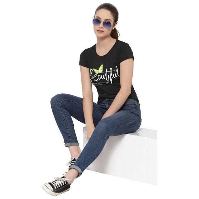 Women T-Shirt Round Neck Half Sleeves - Bodycare