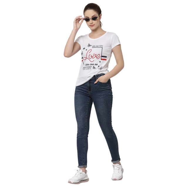 Women T-Shirt Round Neck Half Sleeves - Bodycare