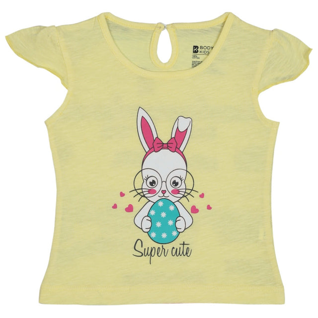 Baby Girls T-Shirt Round Neck Half Sleeves - Bodycare
