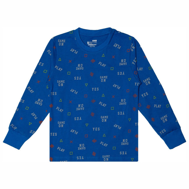 Boys Printed Round Neck Full Sleeve T-Shirt for Comfortable Casual Wear, Easy Coverage and Regular Wardrobe Use - Pack of 1