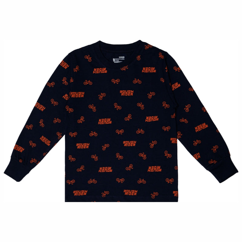 Boys Printed Round Neck Full Sleeve T-Shirt for Comfortable Casual Wear, Easy Coverage and Regular Wardrobe Use - Pack of 1