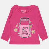 Baby Girls T-Shirt Round Neck Full Sleeves Pack of 1 - Bodycare