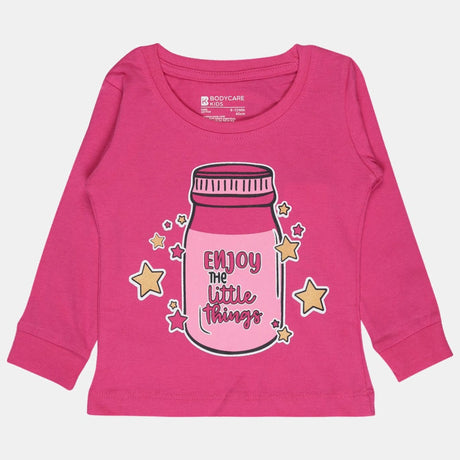 Baby Girls T-Shirt Round Neck Full Sleeves Pack of 1 - Bodycare