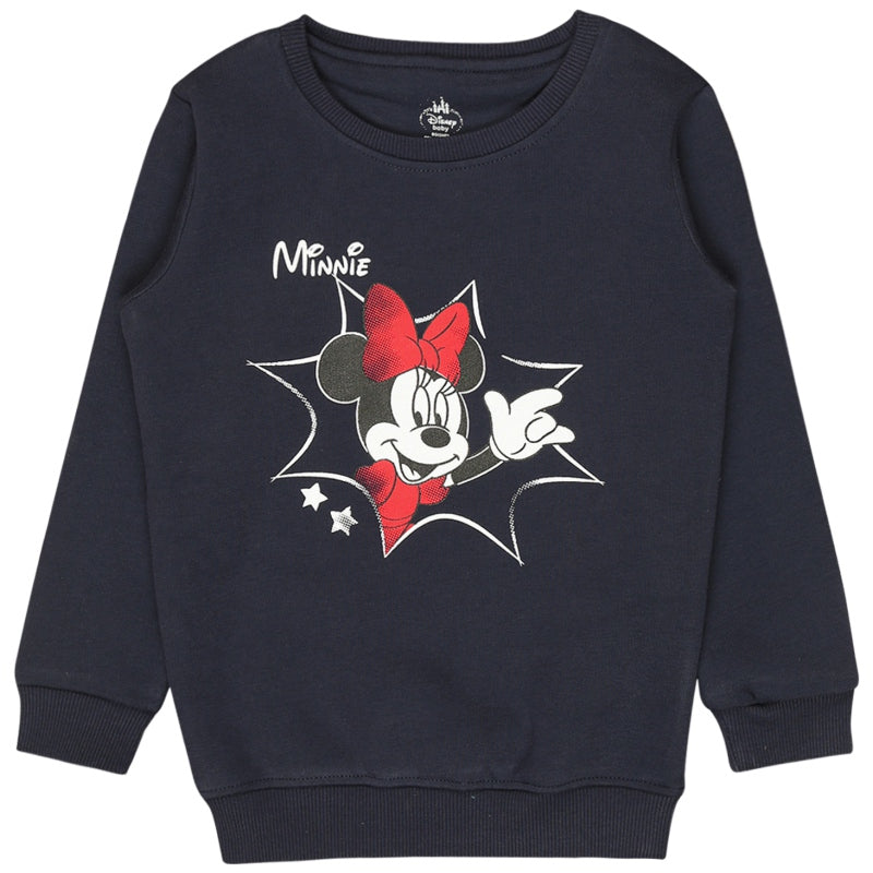 Baby Girls Minnie & Friends Sweatshirt Round Neck Full Sleeves - Bodycare