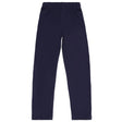 Navy blue kids thermal leggings with elastic waistband, full length, soft cotton blend