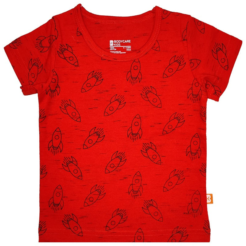Baby Boys T-Shirt Round Neck Half Sleeves Pack of 1 - Bodycare