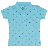 Bodycare Girls Polo Collar Half Sleeves Printed Tshirt
