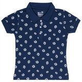 Bodycare Girls Polo Collar Half Sleeves Printed Tshirt
