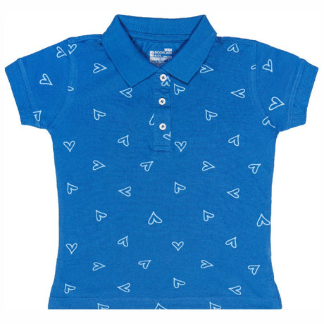 Bodycare Girls Polo Collar Half Sleeves Printed Tshirt