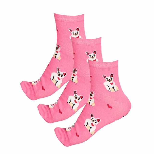Women Cotton Spandex Socks Stretch Pack of 3 - Bodycare