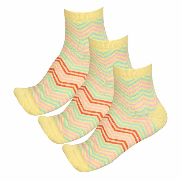 Women Cotton Spandex Socks Stretch Pack of 3 - Bodycare