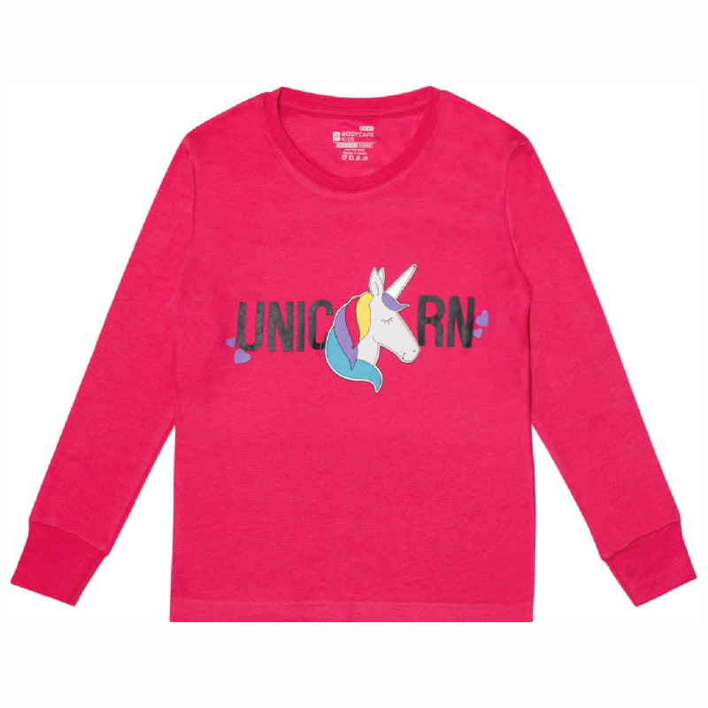 Bodycare Girls Round Neck Full Sleeves Solid Tshirt