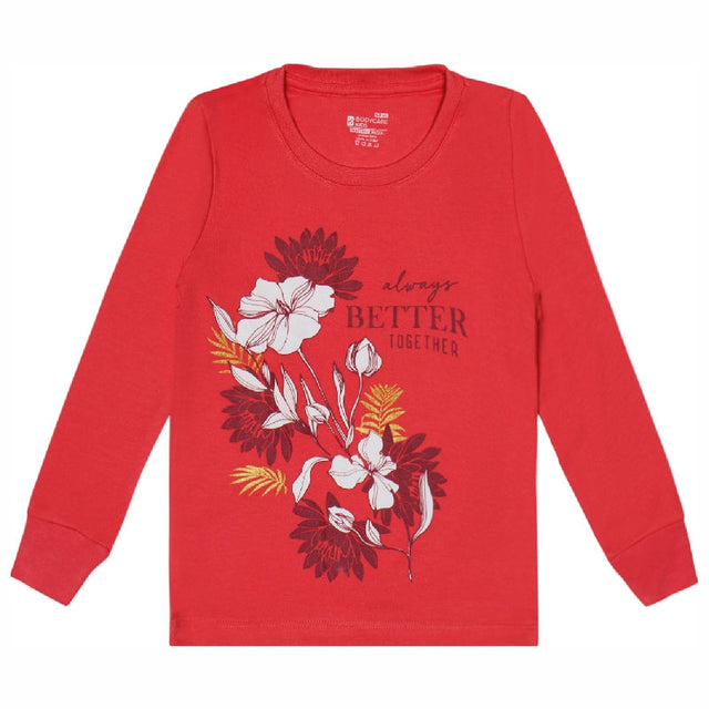 Girls Solid Round Neck Full Sleeve T-Shirt for Casual Wear, Comfortable Coverage and Everyday Wardrobe Use - Pack of 1