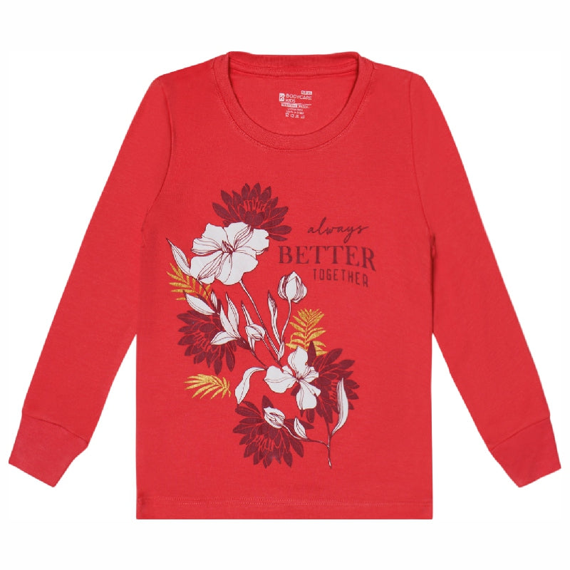 Bodycare Girls Round Neck Full Sleeves Solid Tshirt