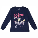 Bodycare Girls Round Neck Full Sleeves Solid Tshirt