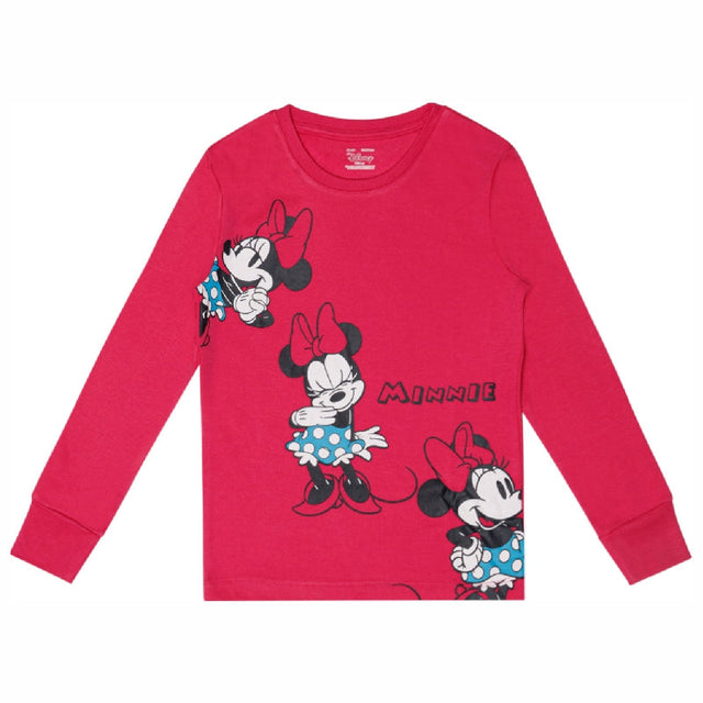 Girls Minnie & Friends Printed Round Neck Full Sleeve T-Shirt for Casual Wear and Everyday Comfortable Dressing - Pack of 1