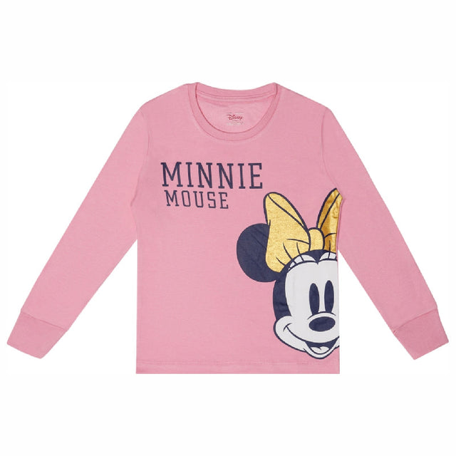 Girls Minnie & Friends Printed Round Neck Full Sleeve T-Shirt for Casual Wear and Everyday Comfortable Dressing - Pack of 1