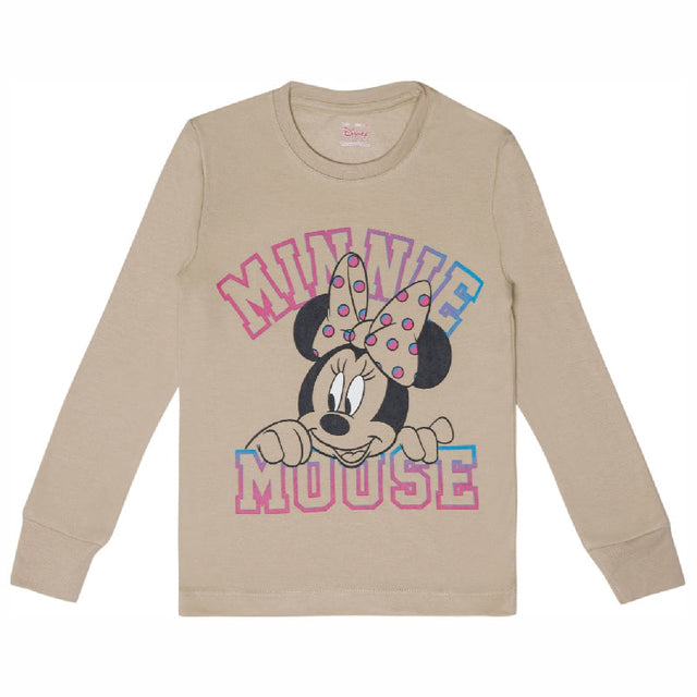 Girls Minnie & Friends Printed Round Neck Full Sleeve T-Shirt for Casual Wear and Everyday Comfortable Dressing - Pack of 1