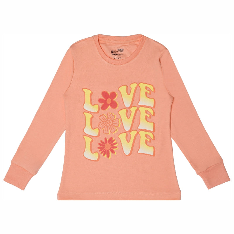 Bodycare Girls Round Neck Full Sleeves Printed Tshirt