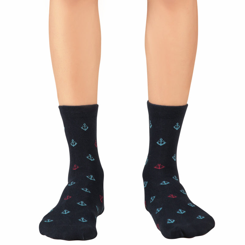 Bodycare Mens Mid Calf Printed Socks Pack Of 2