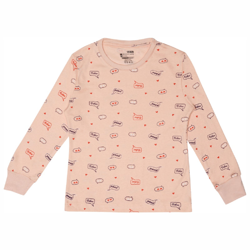 Bodycare Girls Round Neck Full Sleeves Printed Tshirt