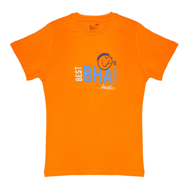 Boys 100% Cotton Rakhi T-Shirt with Round Neck and Half Sleeves for Festive Casual Wear and Everyday Comfort