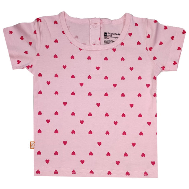 Baby Girls Cotton T-Shirt Round Neck Half Sleeves Pack of 1 - Bodycare