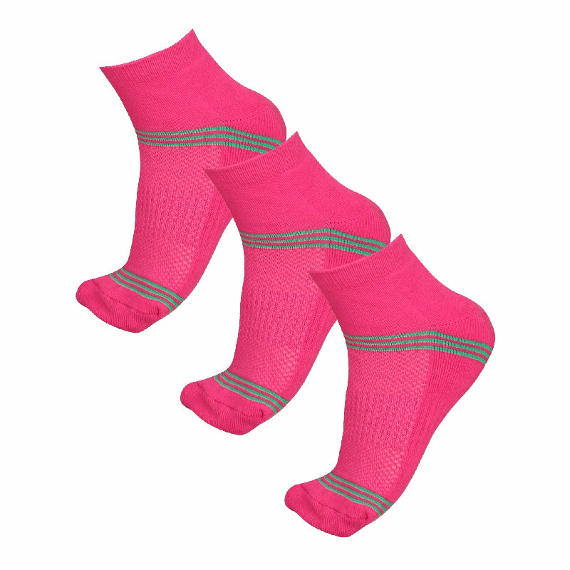 Bodycare Womens Solid Ankle Length Socks Pack Of 3