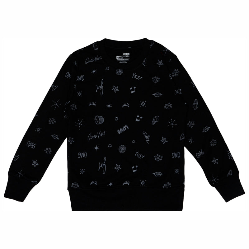 Girls Sweatshirt Round Neck Full Sleeves - Bodycare