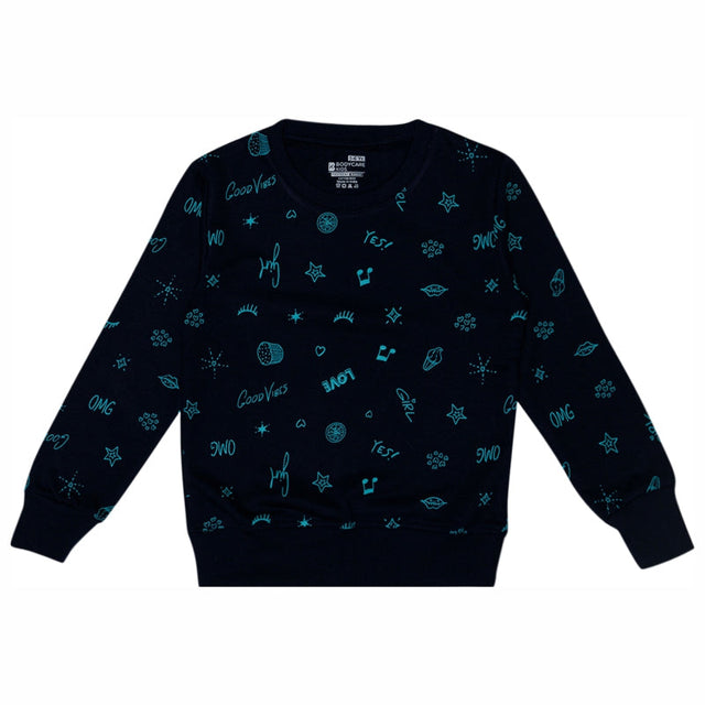 Girls Sweatshirt Round Neck Full Sleeves - Bodycare