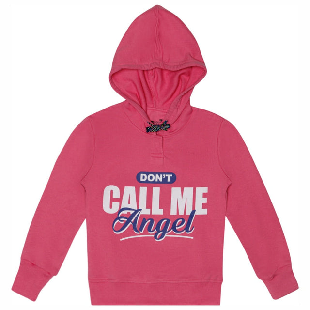 Girls Hooded Full Sleeve Sweatshirt with Round Neck Styling for Casual Wear and Comfortable Winter Use - Pack of 1