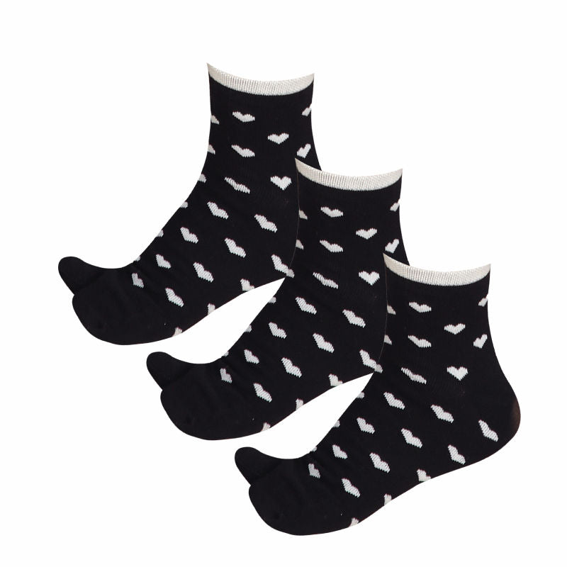 Women Cotton Spandex Socks Stretch Pack of 3 - Bodycare