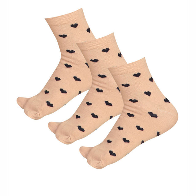 Women Cotton Spandex Socks Stretch Pack of 3 - Bodycare