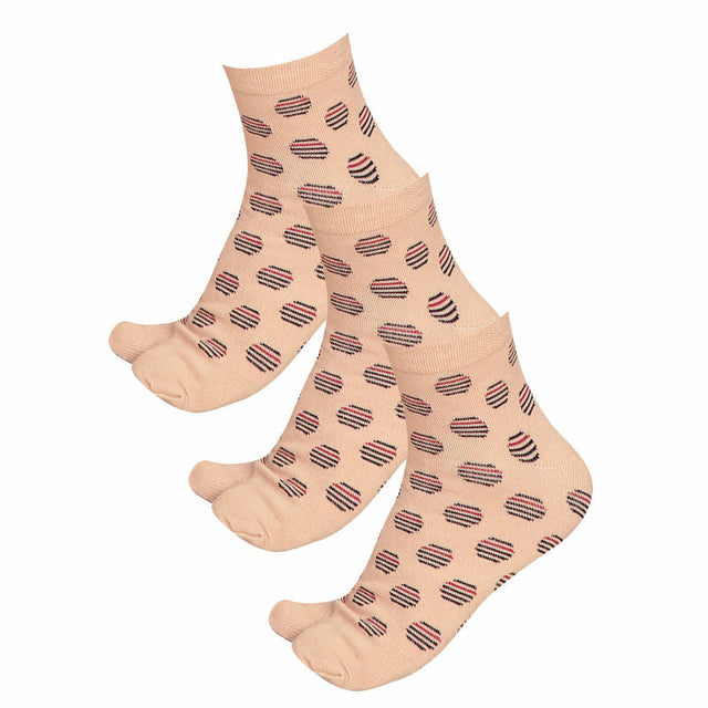 Women Cotton Spandex Socks Stretch Pack of 3 - Bodycare