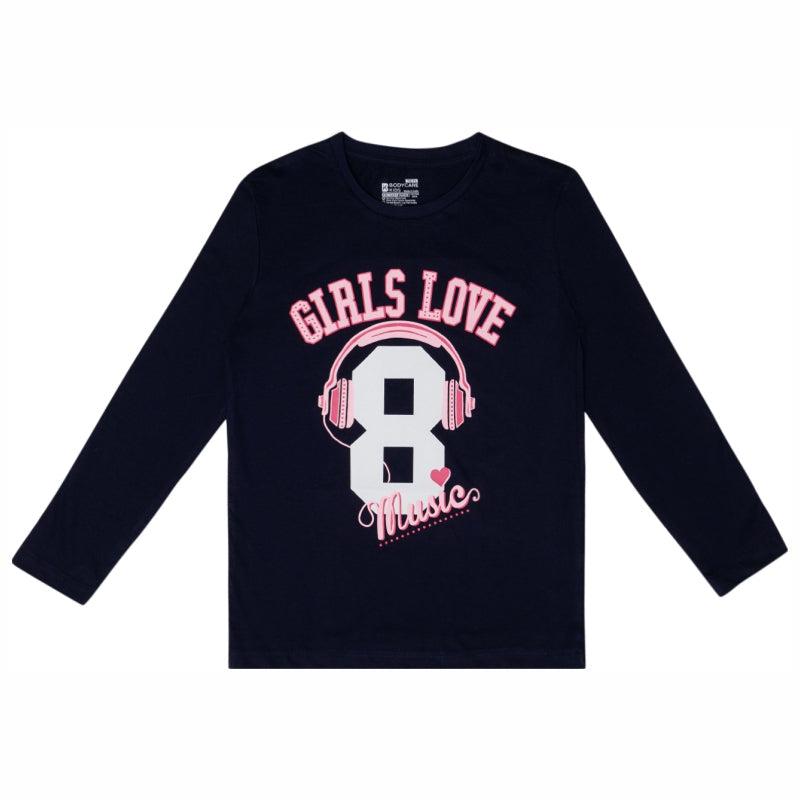 Bodycare Girls Round Neck Full Sleeves Printed Tshirt