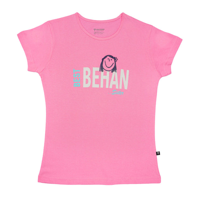 Girls 100% Cotton Round Neck Half Sleeves T-Shirt for Everyday Casual Wear and Regular Wardrobe Comfort