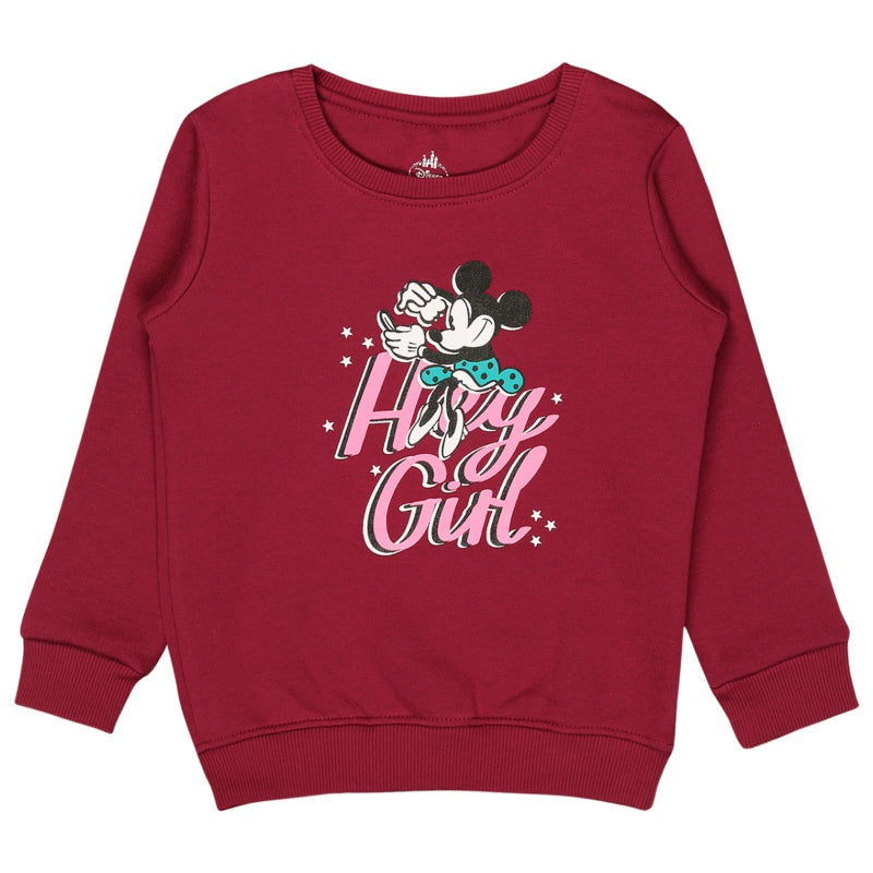Baby Girls Minnie & Friends Sweatshirt Round Neck Full Sleeves - Bodycare