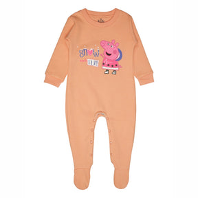 Girls Peppa Pig Romper Round Neck Full Sleeves - Bodycare
