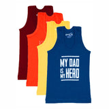 Boys 100% Cotton Vest Round Neck Sleeveless Pack of 4 - Bodycare