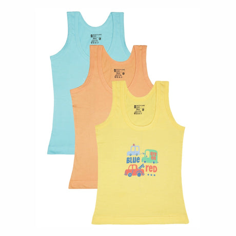 Baby 100% Cotton Vest Round Neck Sleeveless Pack of 3 - Bodycare