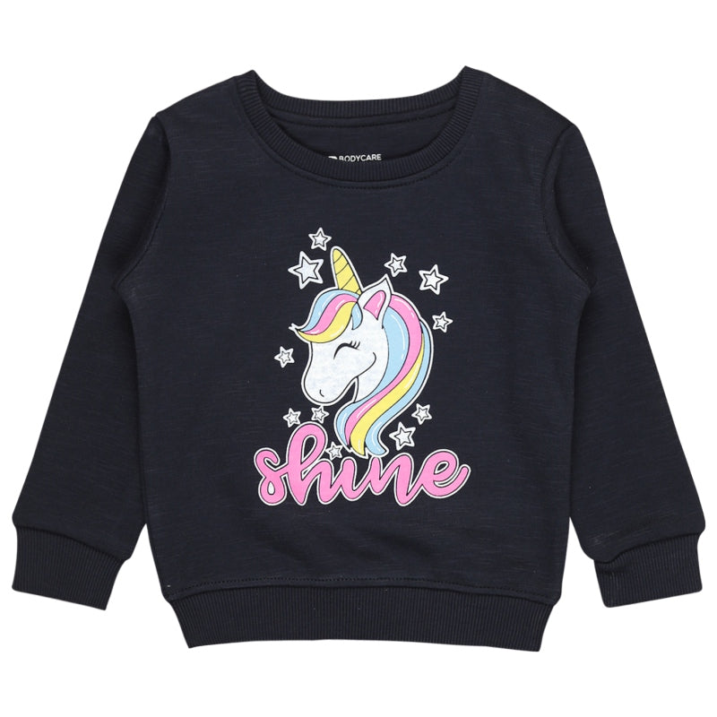 Bodycare Girls Fleece Round Neck Full Sleeves Sweat Shirt