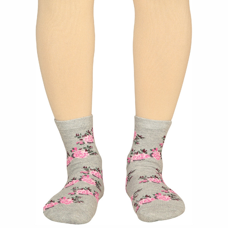 Bodycare Womens Mid Calf Printed Socks Pack Of 2