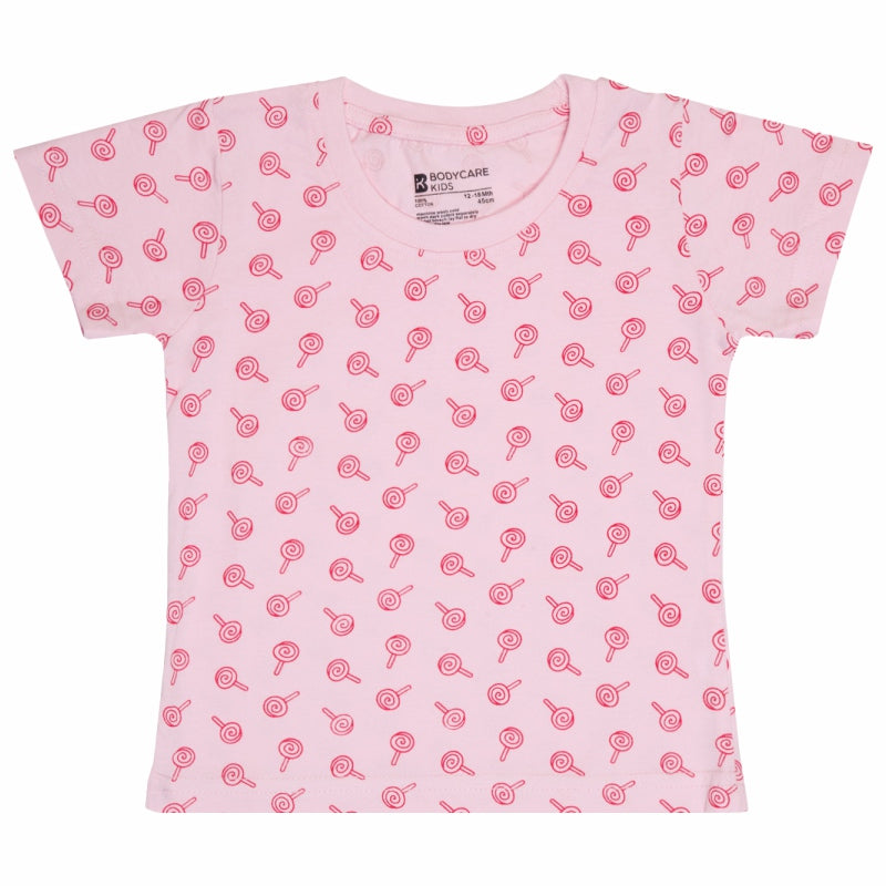 Bodycare Girls Round Neck Half Sleeves Tshirt Pack Of 2