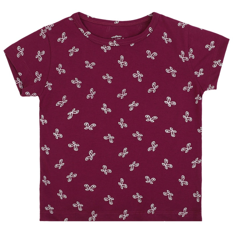 DYCA Girls Round Neck Half Sleeves T-Shirt