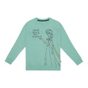 Girls Princess Printed Round Neck Sweatshirt with Full Sleeves for Casual Wear and Cool-Weather Comfort