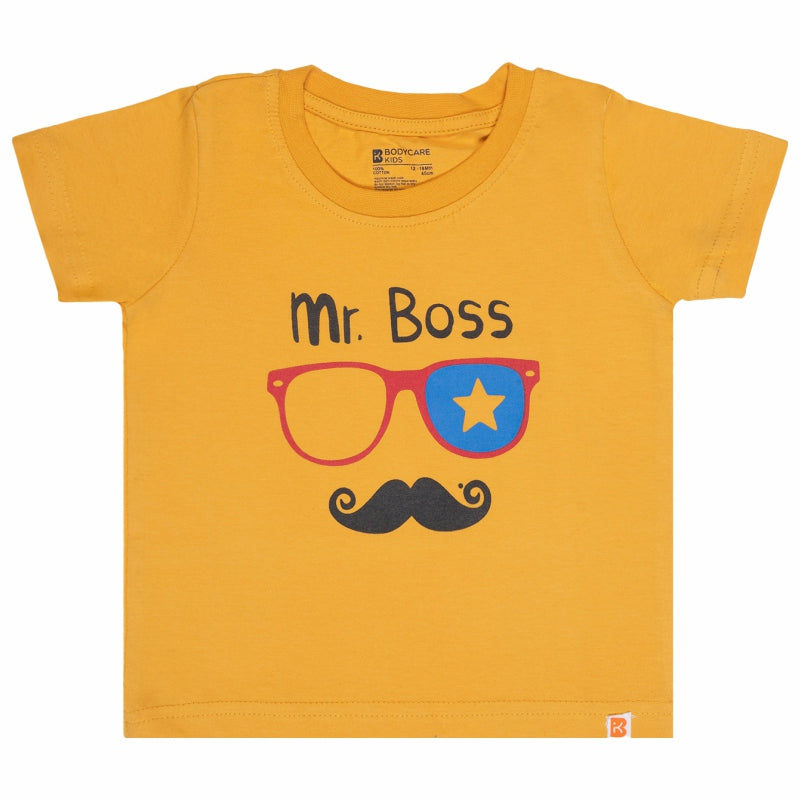Baby Boys T-Shirt Round Neck Half Sleeves Pack of 2 - Bodycare