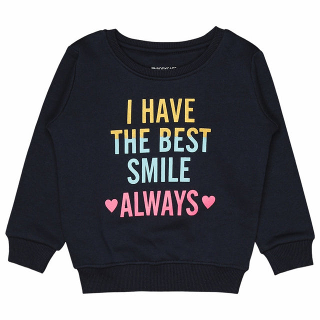 Baby Girls Sweatshirt Round Neck Full Sleeves - Bodycare