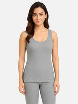 Women Cotton Antibacterial Sleeveless Thermal Top with Round Neck Regular Fit for Winter Layering Comfort - Pack of 1