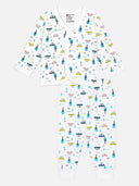 Unisex Thermal Top and Bottom Set with Front Open Full Sleeves Design for Winter Comfort and Easy Dressing - Pack of 1